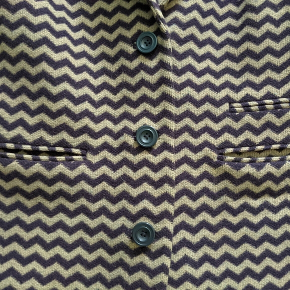 EUC Boden taupe and purple chevron wool winter coat - Picture 7 of 16